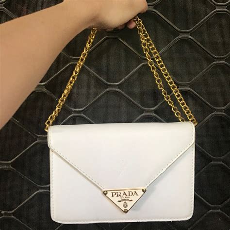 prada sling bag white|pre owned prada bag.